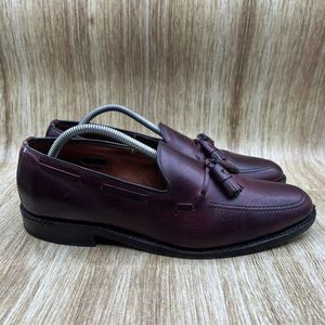 Allen Edmonds 'Grayson' Burgundy Calfskin Tassel Loafers USA Size 10D.